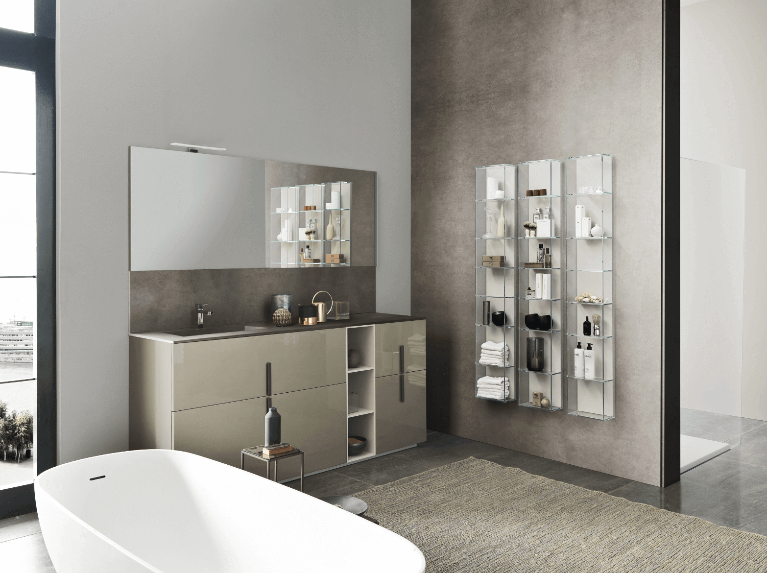 Luxury vanity with storage