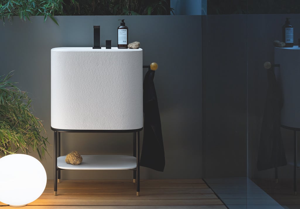 luxury bathroom console in white