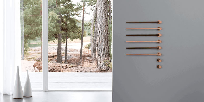 Vola copper towel warmers