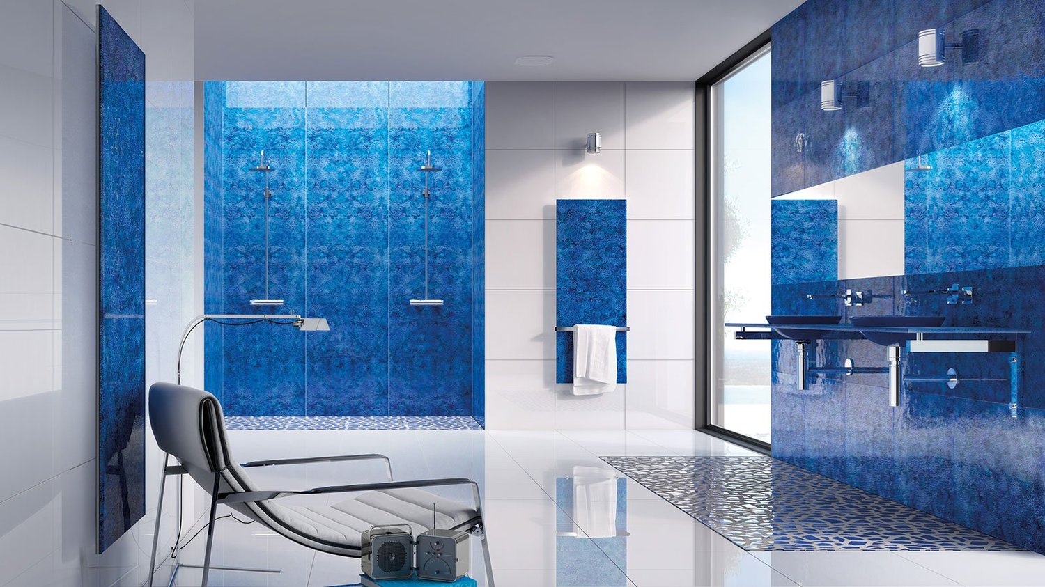 Vetro glass countertop luxury bathroom