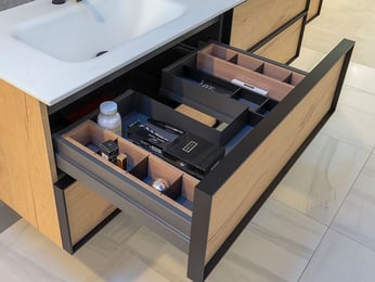 drawer details on luxury vanity
