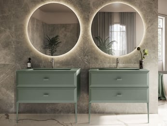 Mako Vanity with matching matte lacquer legs