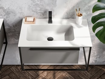 sink basin on luxury vanity