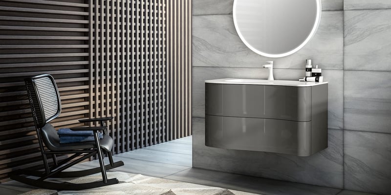 Onda Modern Vanity in Gray