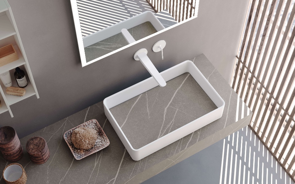 Luxury bathroom sink with coordinating countertop